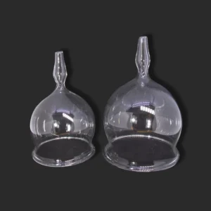 65mm & 55mm Glass Cupping Therapy Cups (Set of 2)